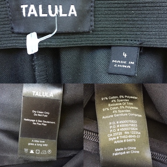 (SOLD) ARITZIA Talula Coated Pants Side Zip Black - Picture 3 of 3